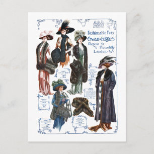 Cartão Postal Swan & Edgar’s Fashionable Furs #A