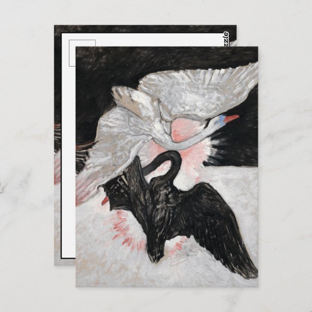 Cartão Postal Swan, Grupo IX, nº 2, por Hilma af Klint (Frente/Verso)