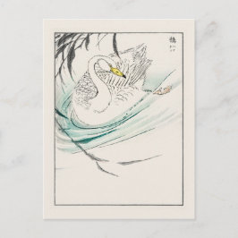 Cartão Postal Swan - Japonês tradicional