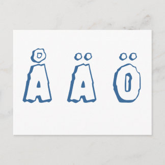 Cartão Postal Swedish letters