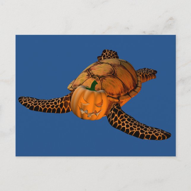 Cartão Postal Sweet Halloween Tortoise (Frente)