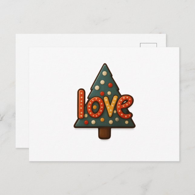 Cartão Postal 🎄 Sweet Holiday Love 🍪❤️ (Frente/Verso)