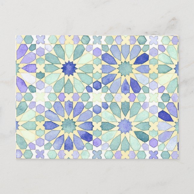 Cartão Postal 'Sweet Tranquility' Islamic geometry postcard (Frente)
