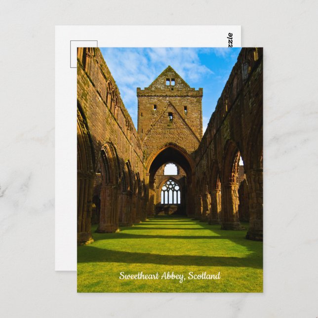 Cartão Postal Sweetheart Abbey, Scotland Postcard (Frente/Verso)