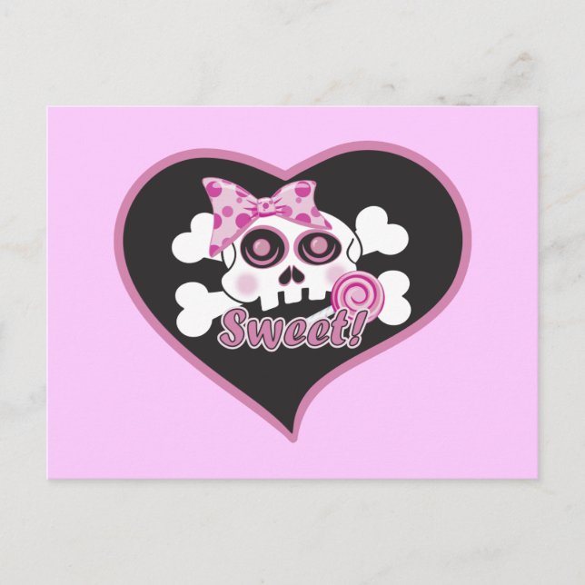 Cartão Postal Sweetheart Skull (Frente)