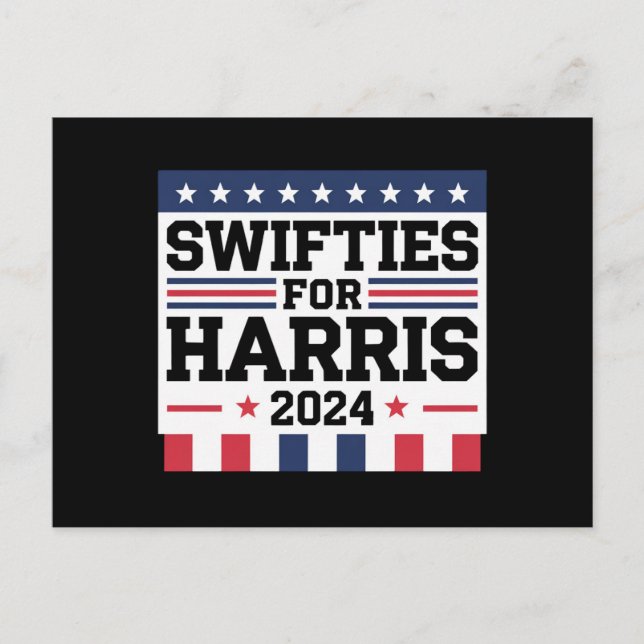 Cartão Postal Swifties para Kamala Harris 2024 Apoio à Votação (Frente)