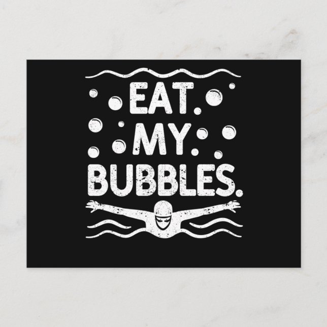 Cartão Postal Swim team swimmer funny swimming lover (Frente)