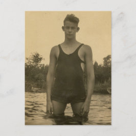 Cartão Postal Swimmer Lad