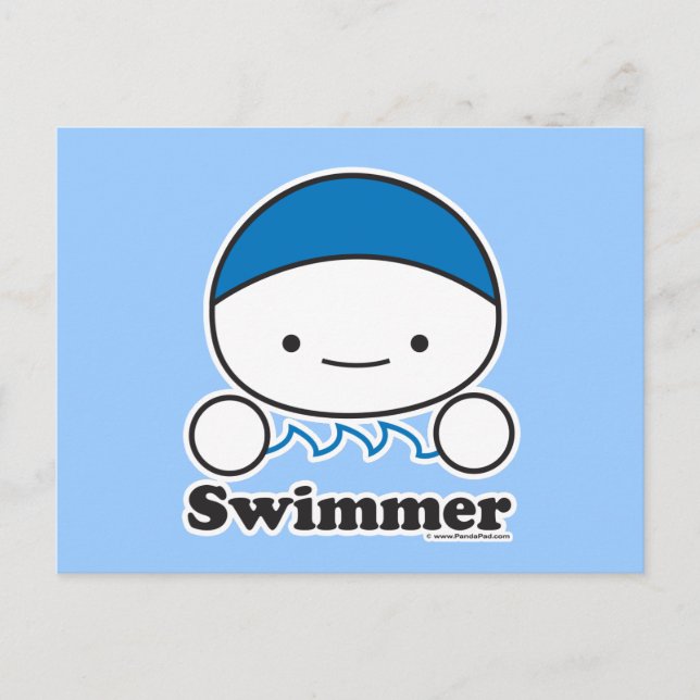 Cartão Postal Swimmer Postcard (Frente)