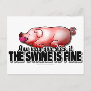 Cartão Postal Swine Is Fine