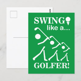 Cartão Postal Swing Como Um Golfe De Golfe