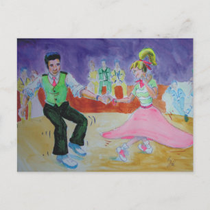 Cartão Postal Swing Dancing no sábado à noite
