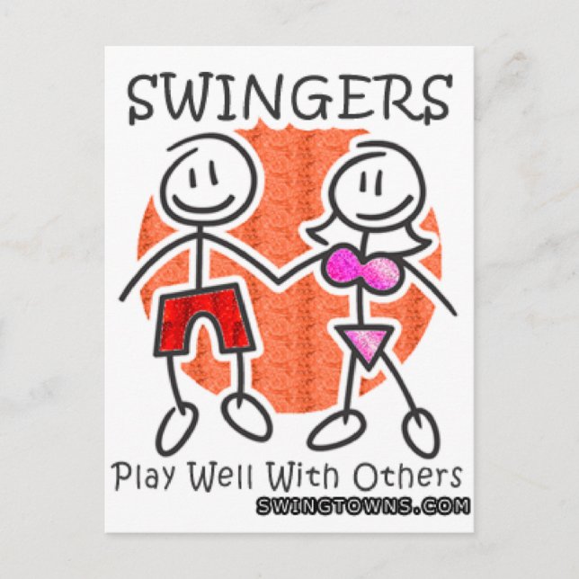 Cartão Postal Swingers jogam bem juntos (Frente)