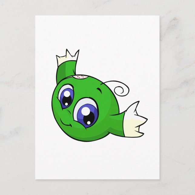 Cartão Postal Swirling green kiko (Frente)