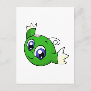 Cartão Postal Swirling green kiko