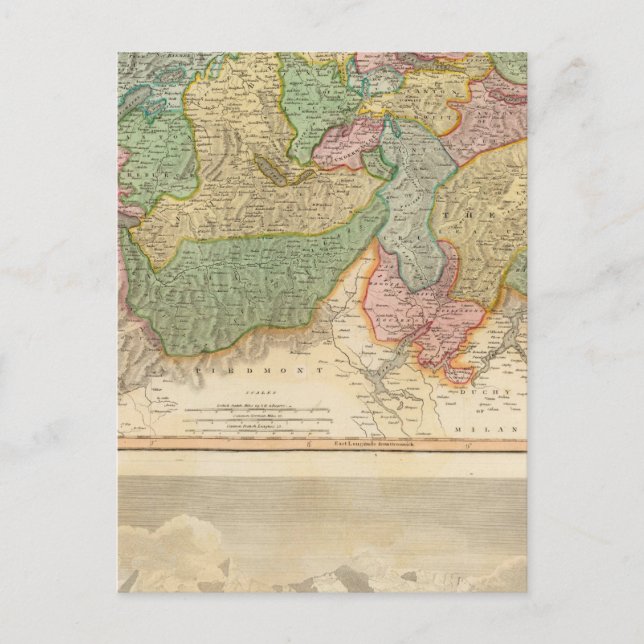 Cartão Postal Swisserland, Monte Branco (Frente)