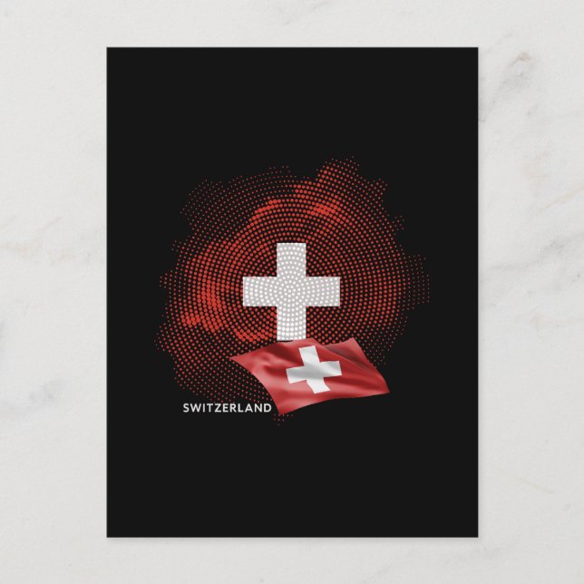 Cartão Postal Switzerland flag (Frente)