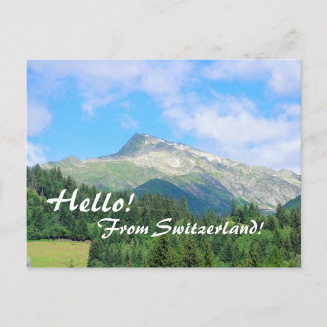 Cartão Postal Switzerland Mountains Postcard (Frente)