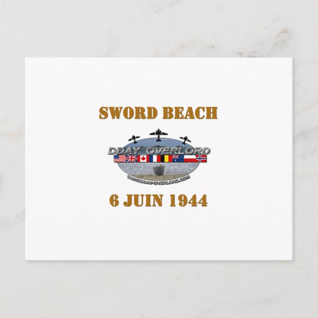 Cartão Postal Sword Beach 1944 (Frente)