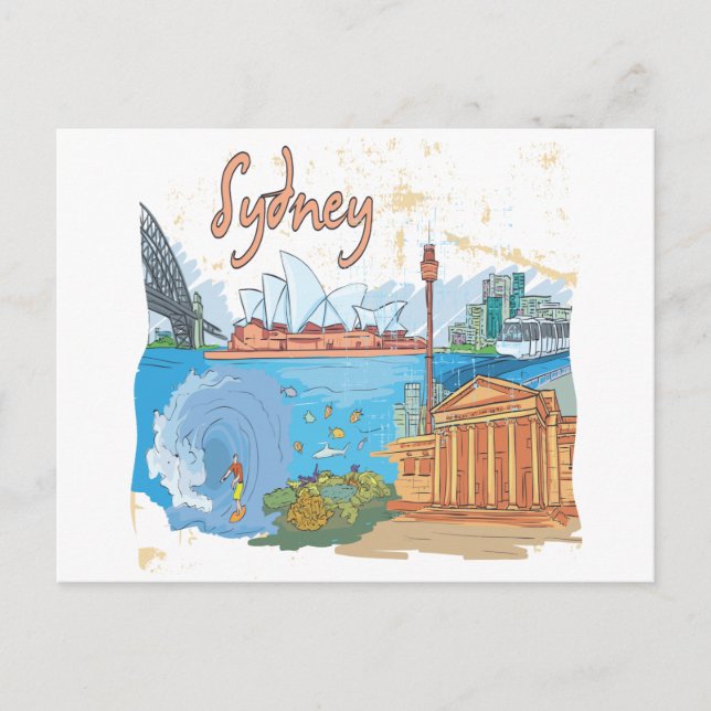 Cartão Postal Sydney (Frente)
