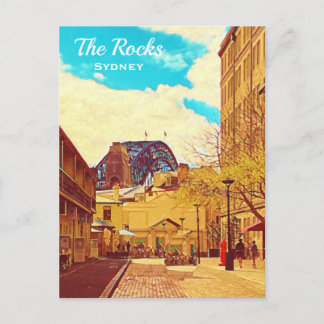 Cartão Postal Sydney As Rochas com a viagem da Ponte Portuária