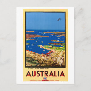 Cartão Postal Sydney Austrália - Poster de Viagens vintage Rest
