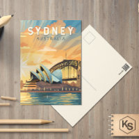 Sydney Austrália Viagem Arte Vintage