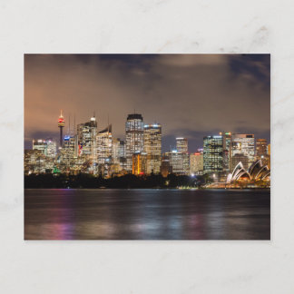 Cartão Postal Sydney cityscape à noite, Austrália