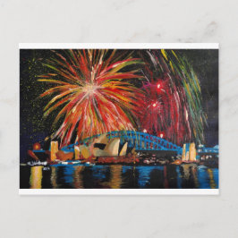 Cartão Postal Sydney Firework na Opera House