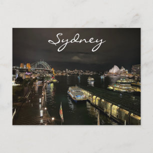 Cartão Postal Sydney Harbor by Night, Austrália, Foto