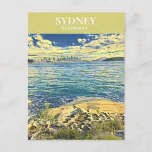 Cartão Postal Sydney Harbour skyline digital art viagem