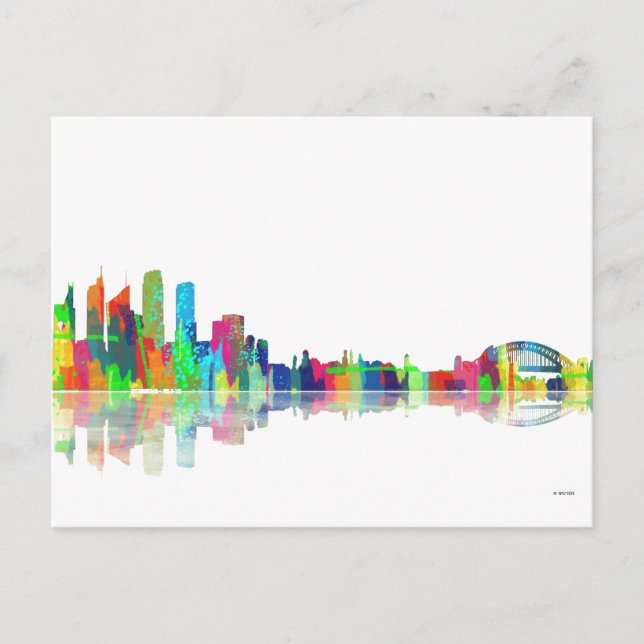 Cartão Postal Sydney NSW Skyline (Frente)
