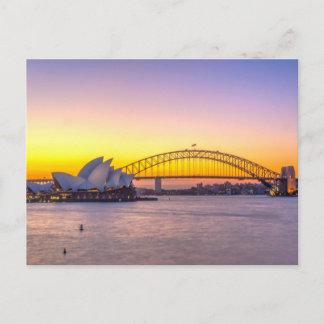 Cartão Postal Sydney Opera ao pôr do sol