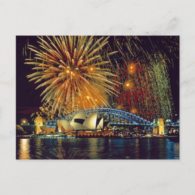 Cartão postal Sydney Opera House (Fireworks), Sydn (Frente)