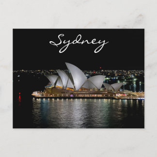 Cartão Postal Sydney Opera House por Night, Austrália, Foto