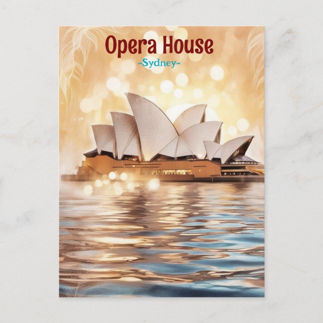 Cartão Postal Sydney Opera House Vintage (Frente)