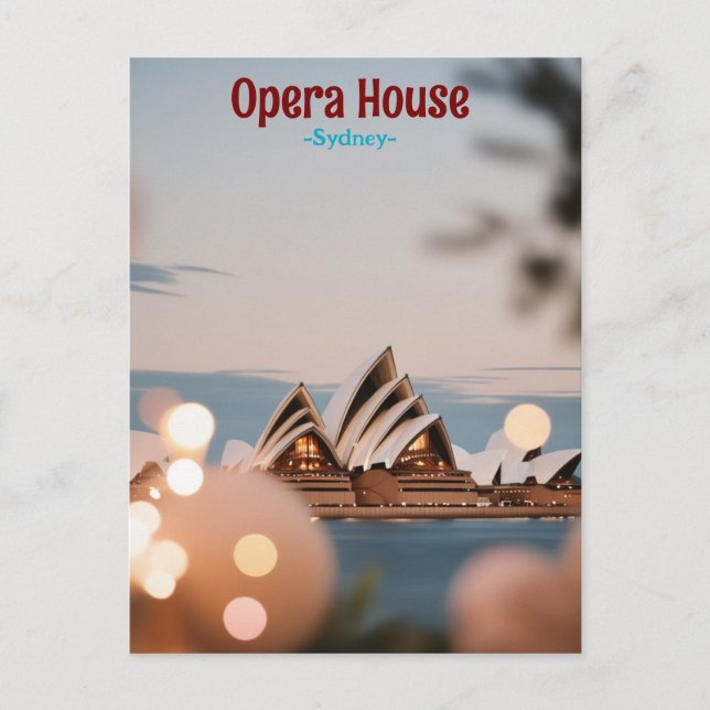 Cartão Postal Sydney Opera House Vintage (Frente)