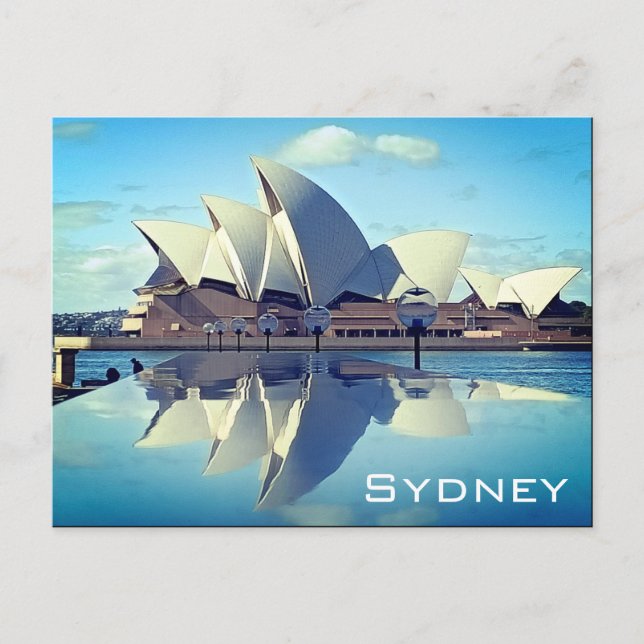 Cartão Postal Sydney Ópera Refletida (Frente)