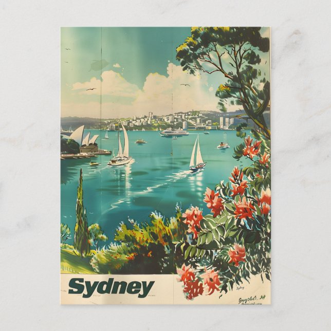 Cartão Postal Sydney Vintage (Frente)