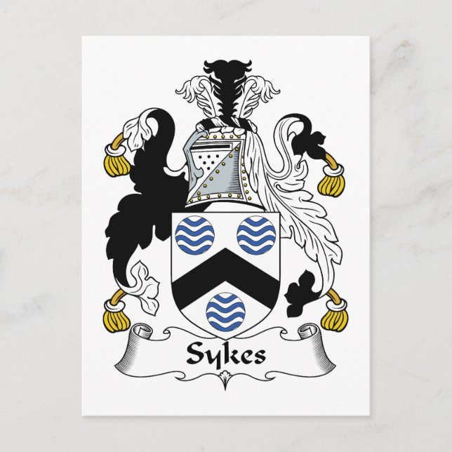 Cartão Postal Sykes Family Crest (Frente)