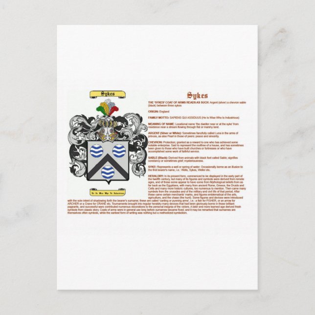 Cartão Postal sykes (significado) (Frente)
