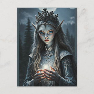 Cartão Postal Sylvarae Nightwhisper Mística Elfa Feiticeira