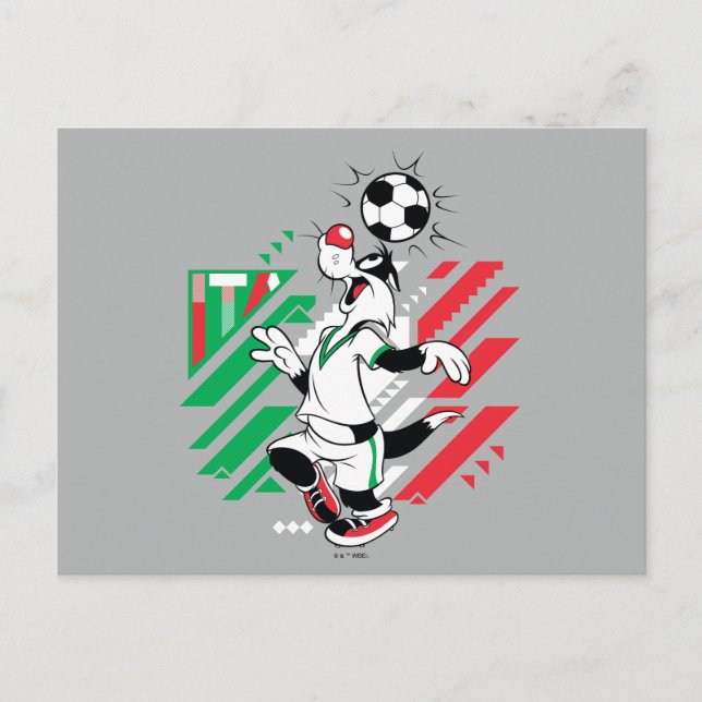 Cartão Postal SYLVESTER™ Team Italy Soccer Graphic (Frente)