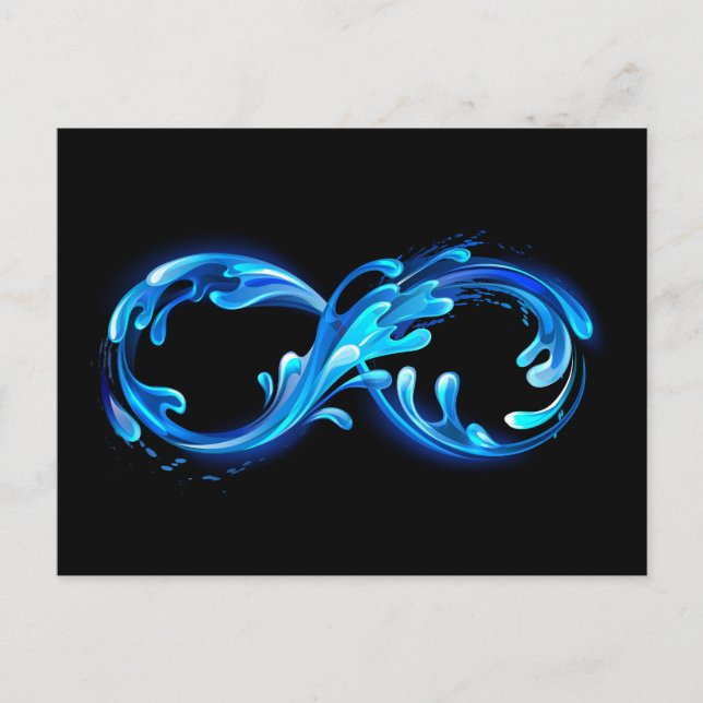 Cartão Postal Symbol Infinity of Cold Clear Water (Frente)