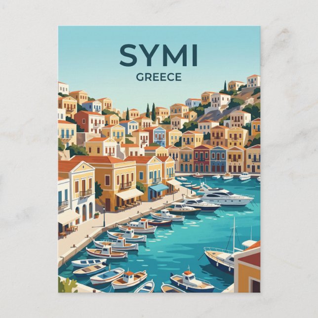 Cartão Postal Syme Grécia (Frente)
