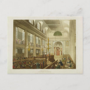 Cartão Postal Synagogue, Dukes Place, Houndsditch, de Ackerman