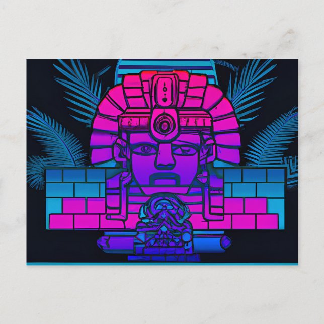 Cartão Postal Synthwave Pharaoh (Frente)