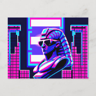 Cartão Postal Synthwave Pharaoh