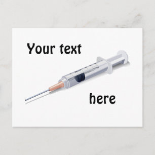 Cartão Postal Syringe -  card