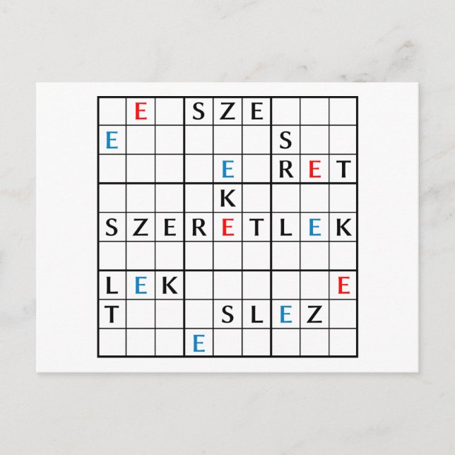 Cartão Postal szeretlek (Frente)